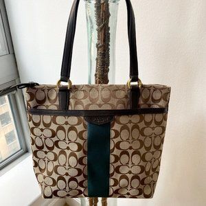 Coach Shoulder Bag - Khaki & Green - NWT